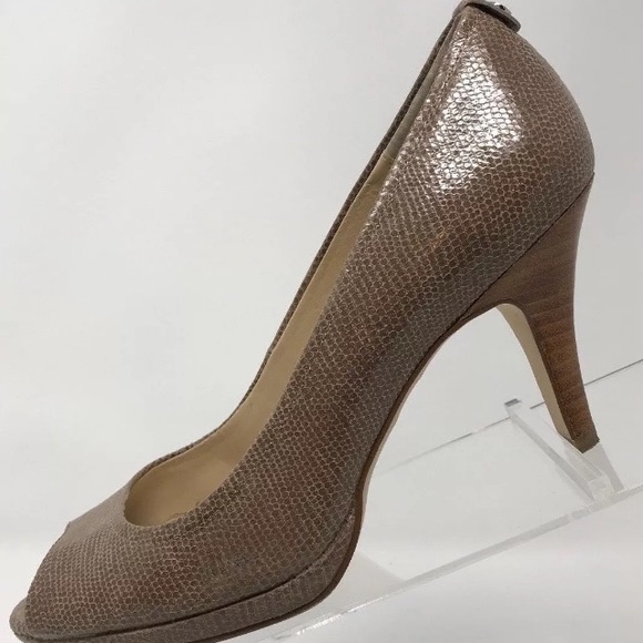 Calvin Klein Shoes - Calvin Klein Kail Taupe Textured High Heels- EUC